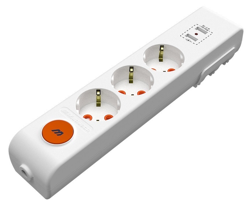 BLOC PRELUNGITOR 2 USB 3P + INTRERUPATOR