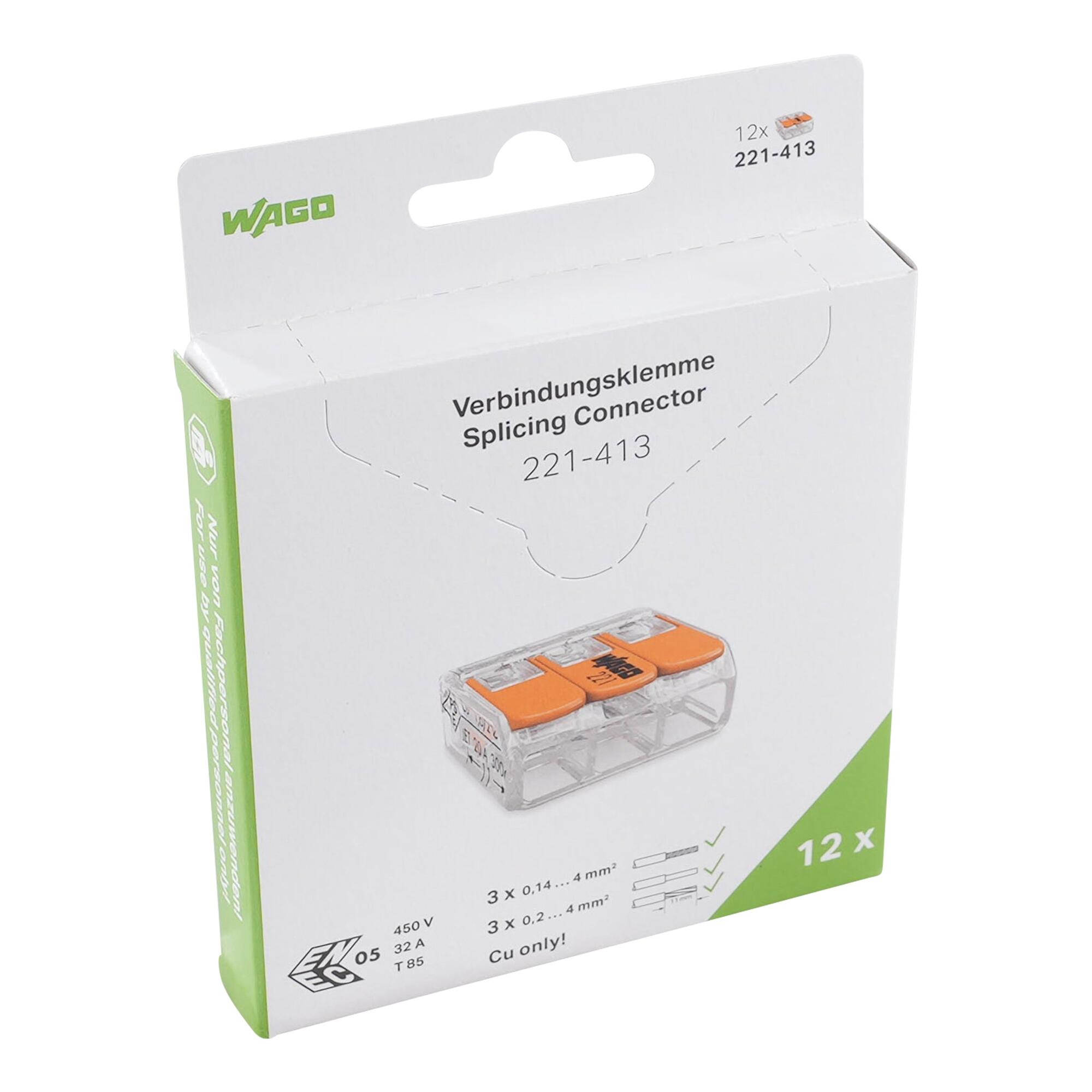 CONECTOR 3P, CONDUCTOR FLEXIBIL/RIGID, 0,5-4 MM²