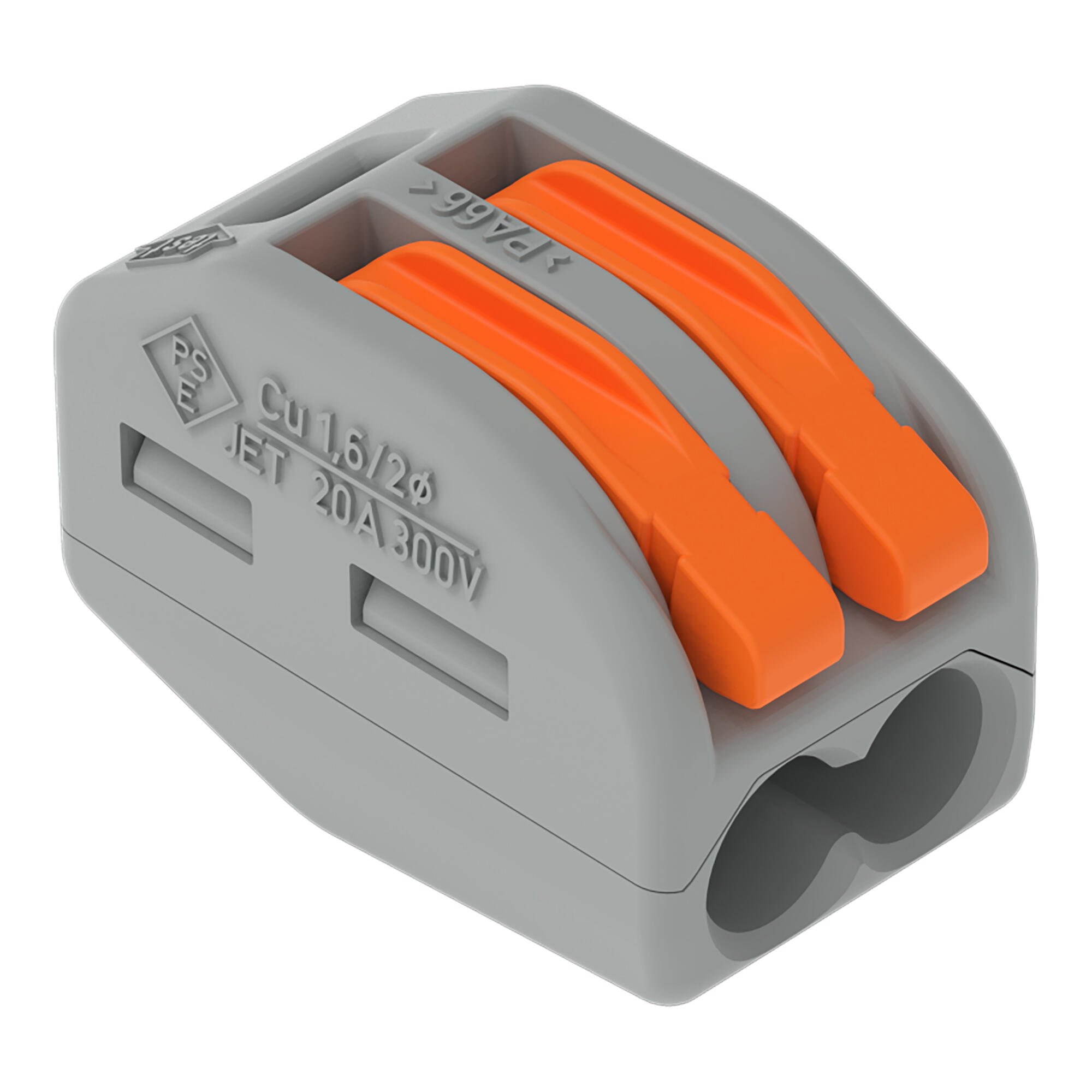 CONECTOR 2P, CONDUCTOR FLEXIBIL/RIGID, 0,5-4 MM²