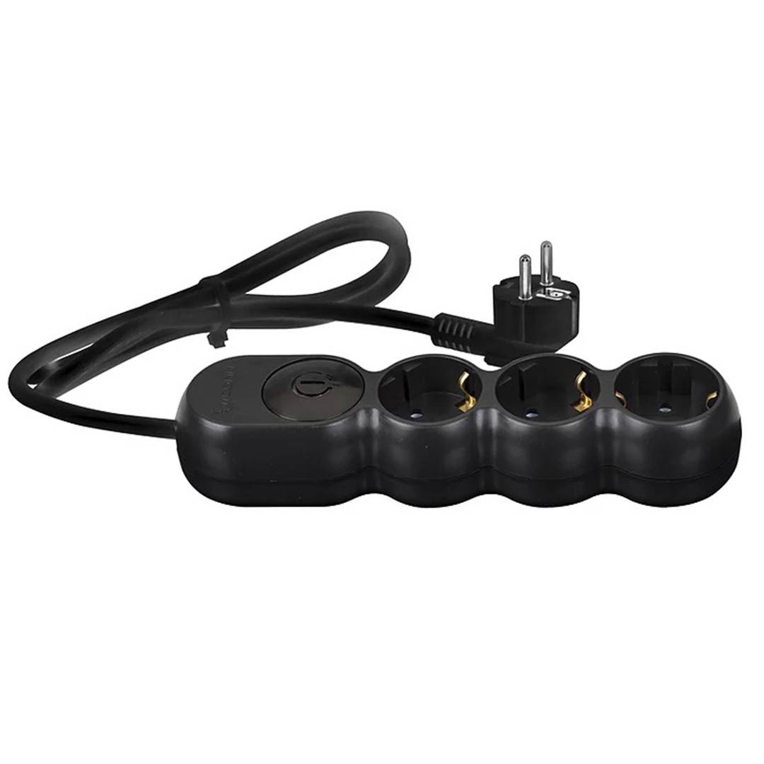 PRELUNGITOR 3G1.5 NEGRU 3 PRIZE INTRERUPATOR