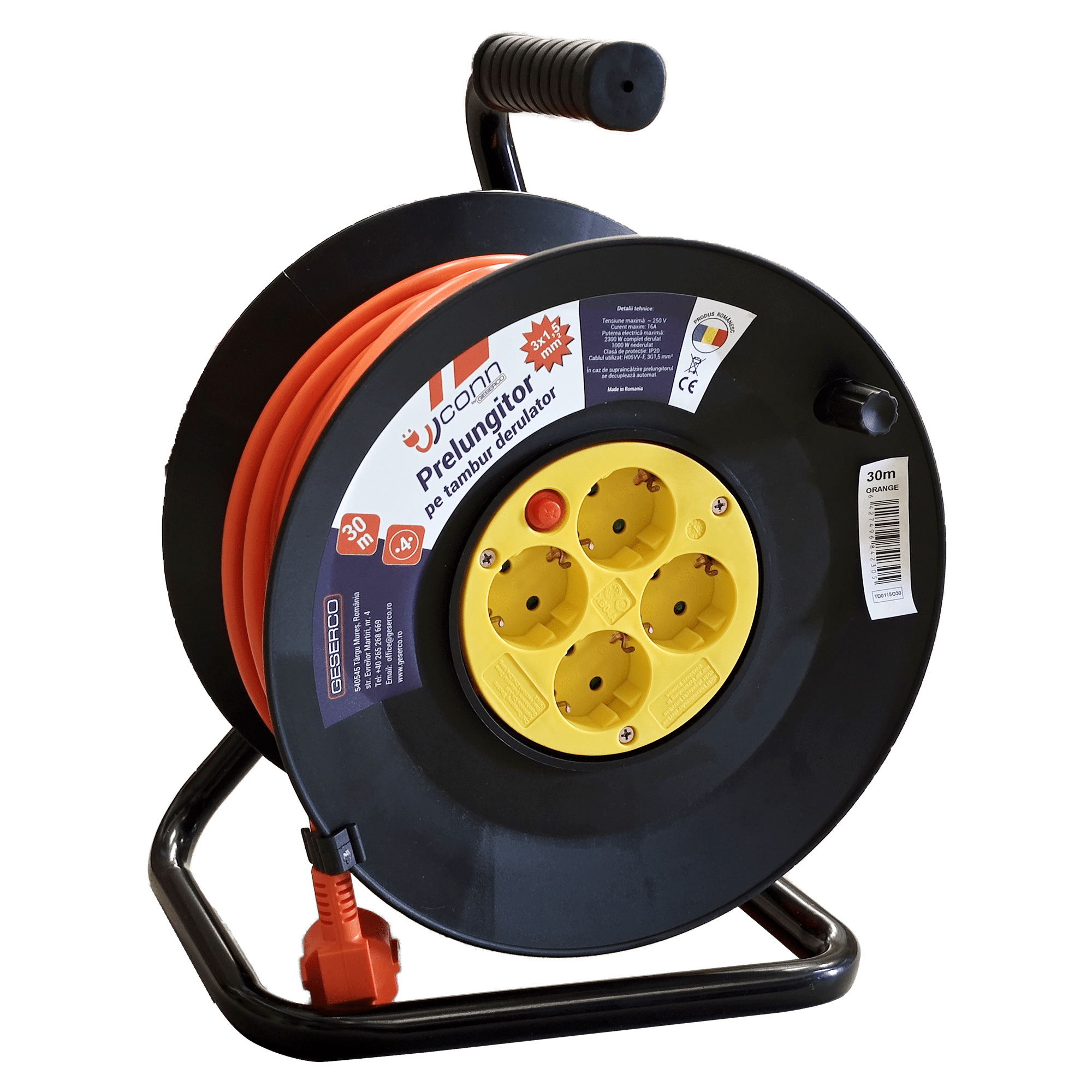PRELUNGITOR PE TAMBUR DERULATOR TIP 01 3G1.5 PORTOCALIU