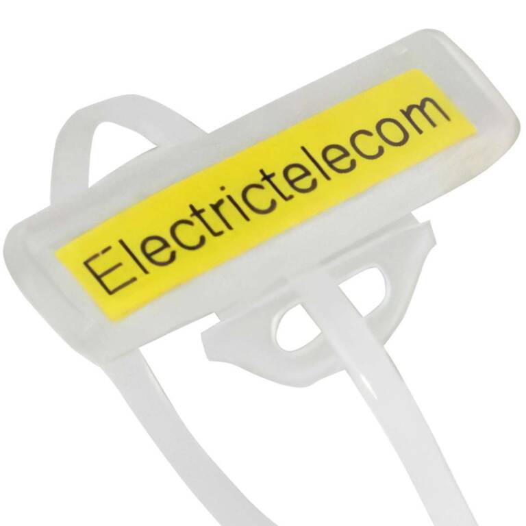 Eticheta 10 x 35mm, capac transparent, suport prindere