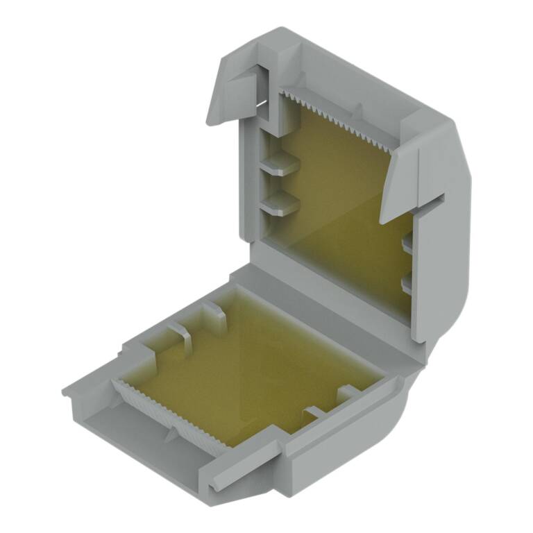GELBOX DERIVATIE CABLURI PT. CONECTORI 221, 2273; MAX. 4MMP, 3 POLI, GRI