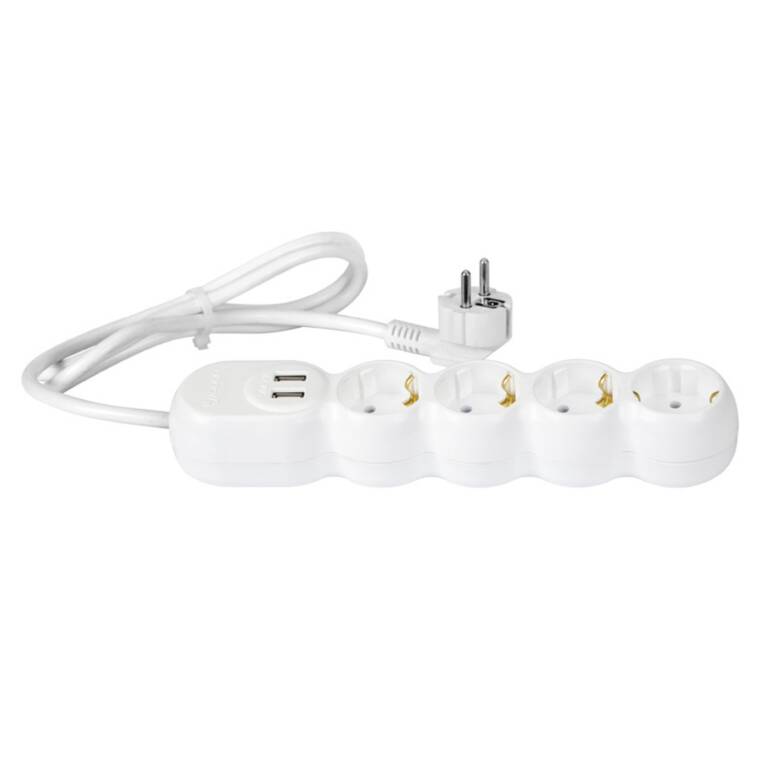 PRELUNGITOR 3x1,5 ALB 4 PRIZE USB2.0 03M