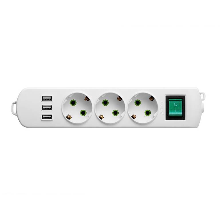 LETITIA BLOC PRELUNGITOR 3 USB 3P + INTRERUPATOR