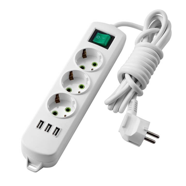 LETITIA PRELUNGITOR 3 USB 3P + INTRERUPATOR (3X1,5MM?)