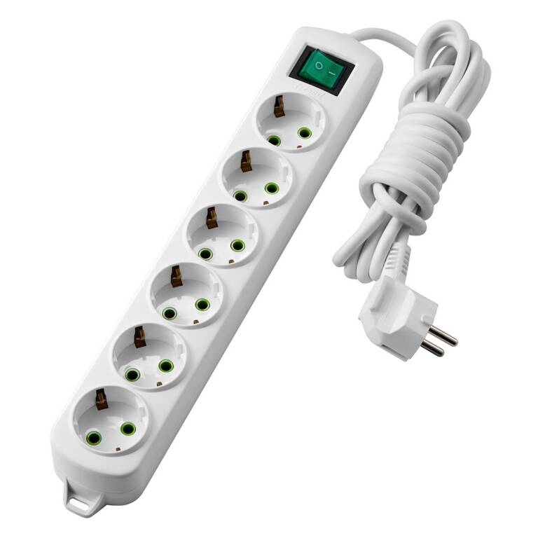 LETITIA PRELUNGITOR 6P 3M (3X1,5MM?) + INTRERUPATOR