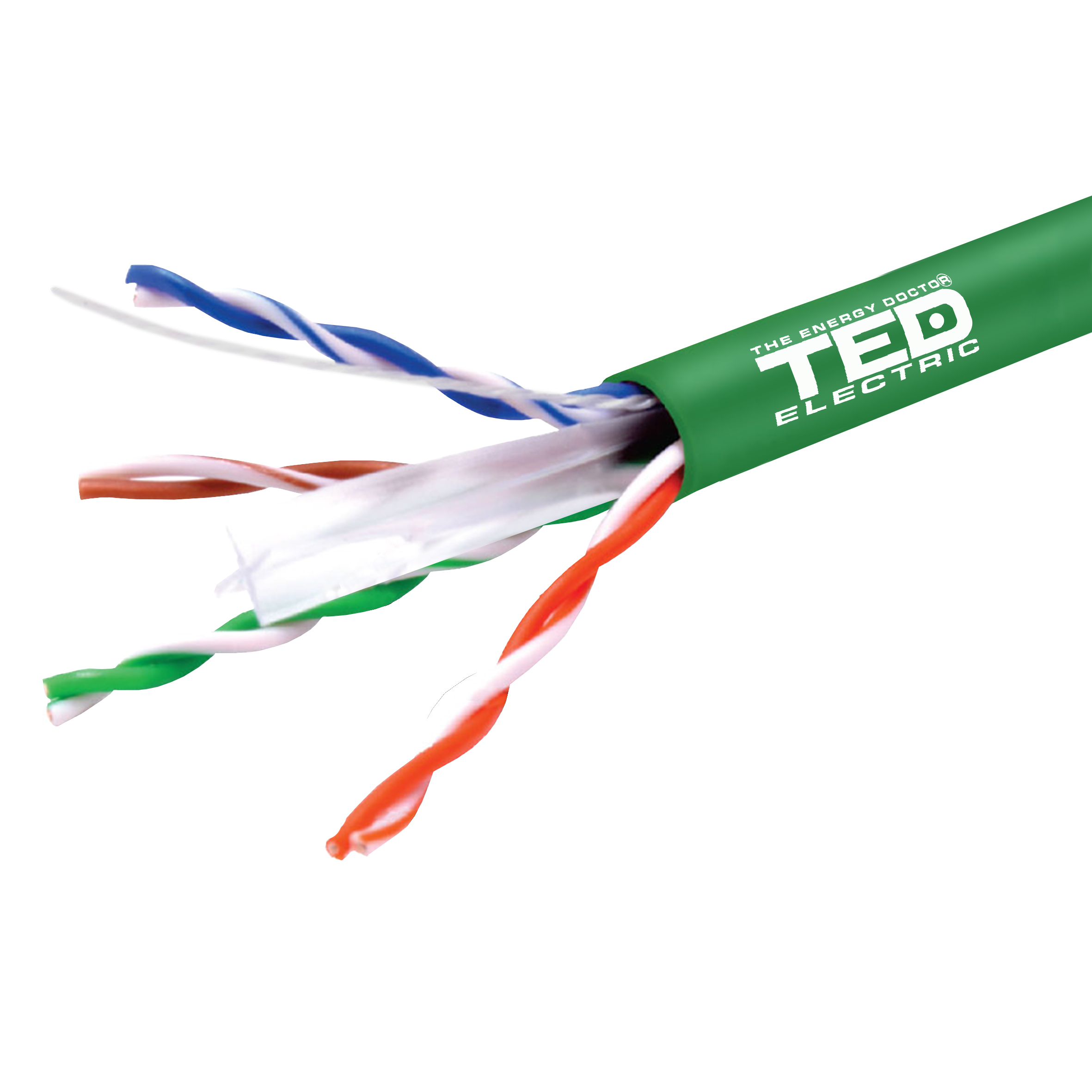 CABLU UTP cat.6 0,5 24AWG CUPRU INTEGRAL verde Wire Expert