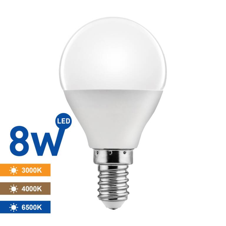 BEC LED SAMSUNG SFERIC 8W P45 E14