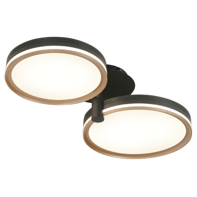 PLAFONIERA LED 3 CULORI 2x80W + TELECOMANDA