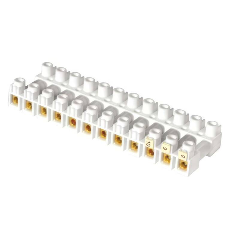 NR.1 - 2,5mm? CONECTORI PRIZA CU 12 POLI ALBI