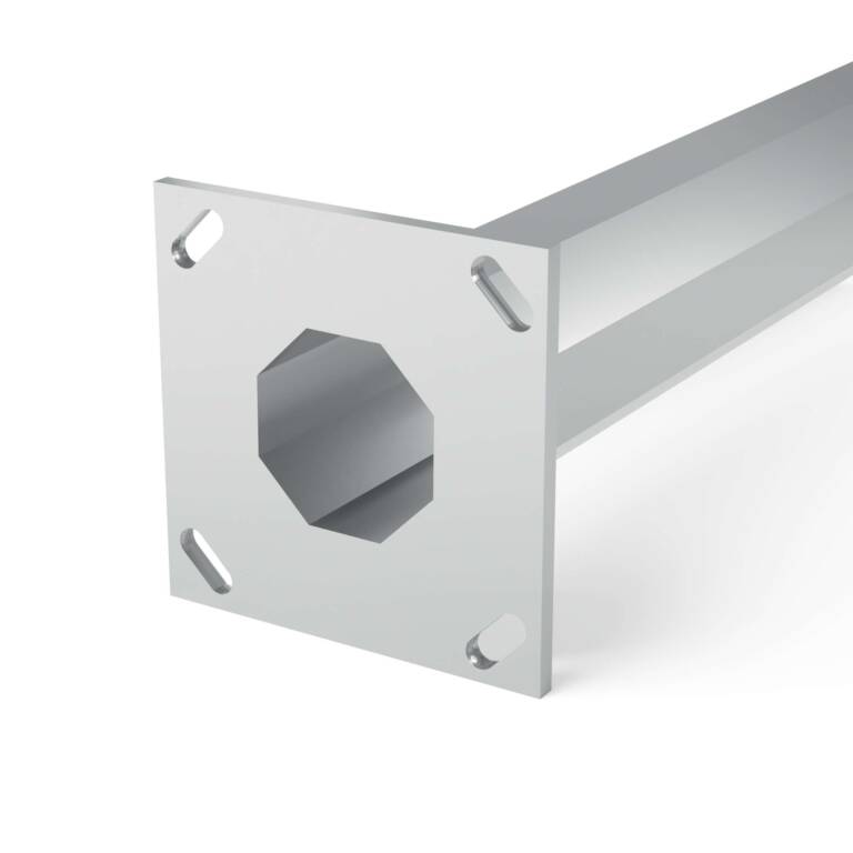 STALP GALVANIZAT 6M CU FLANSA + SISTEM FIXARE