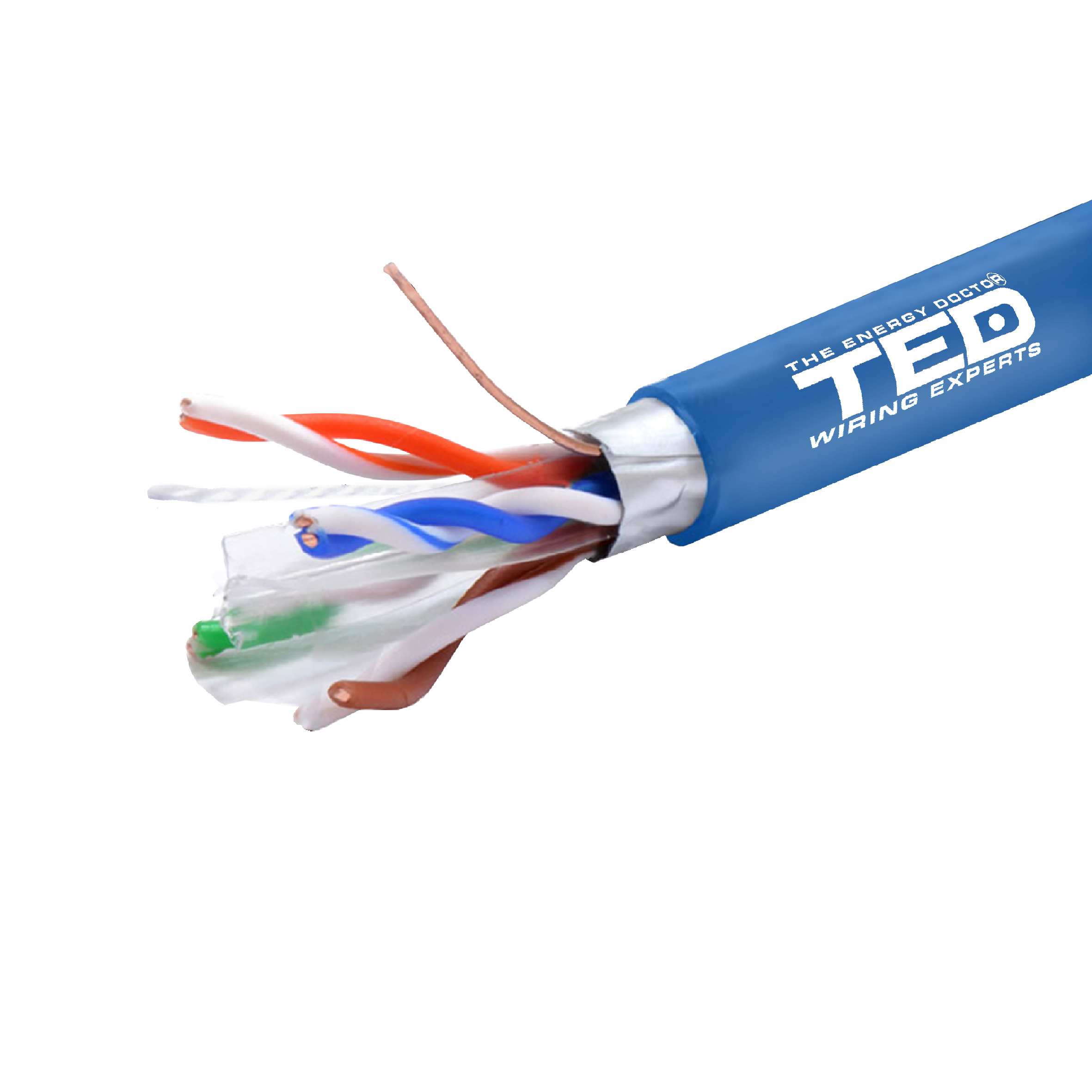 CABLU FTP CAT 6e CUPRU ITEGRAL 0,51 ALBASTRU Wire Expert