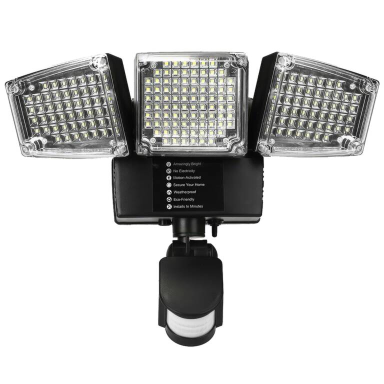 TRIPLU PROIECTOR LED 20W SENZOR + PANOU SOLAR 3.6W 6500K