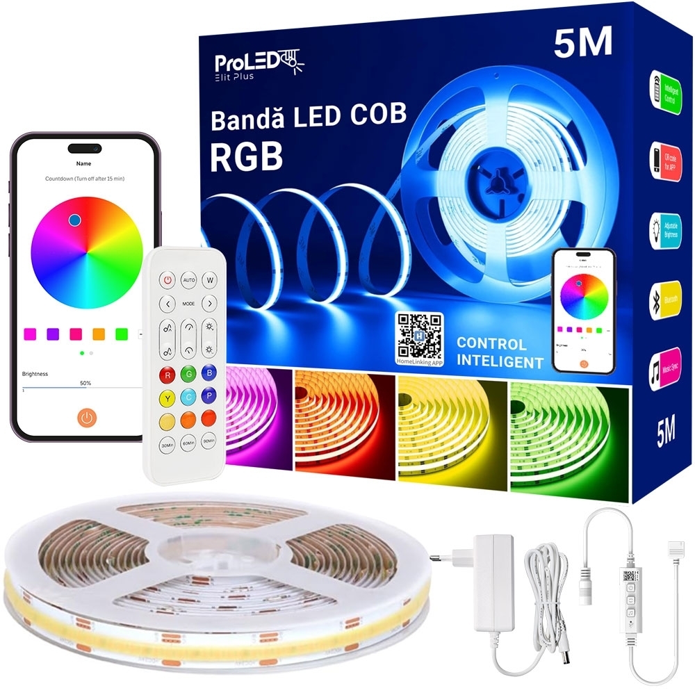 KIT BANDA LED COB 5M RGB
