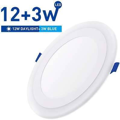 SPOT LED SAMSUNG 12W 6500K + 3W ALBASTRU, ROTUND, ST