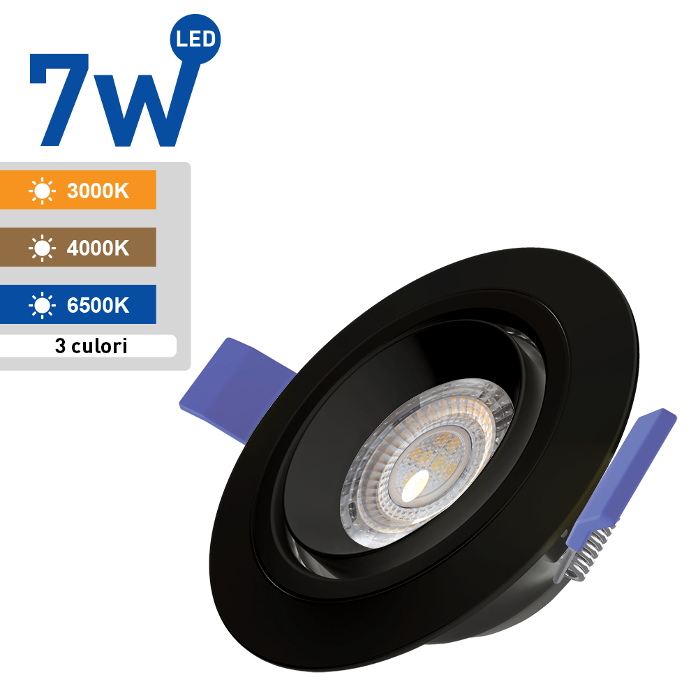 EAGLE EYE ROTUND NEGRU SPOT MOBIL LED IP20 360° 7W 3CCT